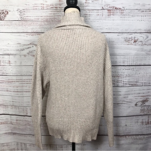 Cupcakes and Cashmere half zip cowl neck knit long sleeve popover sweater - Picture 3 of 8